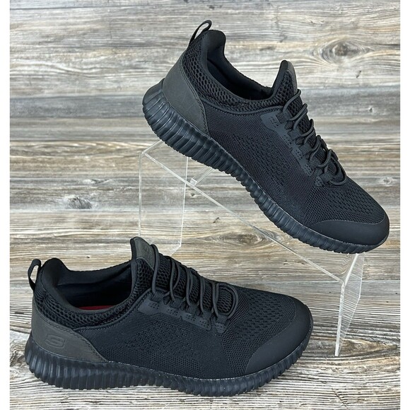 Skechers Work Cessnock SR Men's Size 8.5 Black Slip-Resistant Work Shoes 77260 - Picture 1 of 13